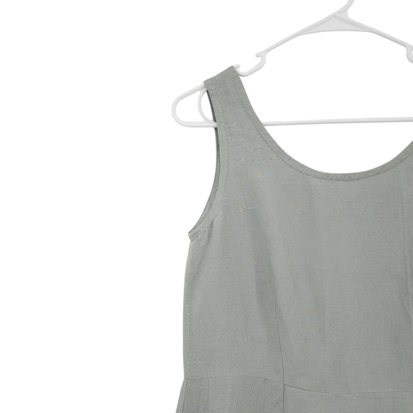 SuZen Vintage Women's Linen Blend Sleeveless A-line Midi Dress - S - Picture 2 of 9